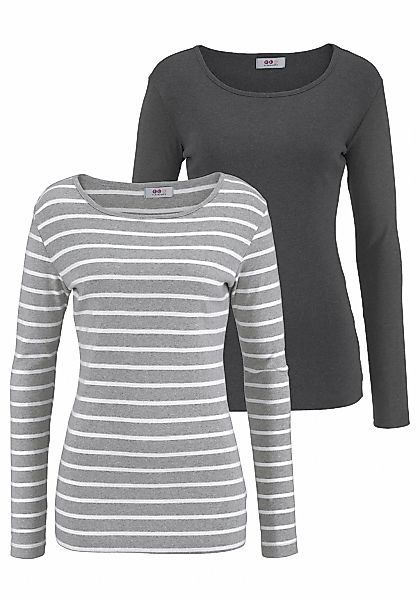 Flashlights Langarmshirt Packung, 2er-Pack, 2 Stk. Langarm, sehr figurbeton günstig online kaufen