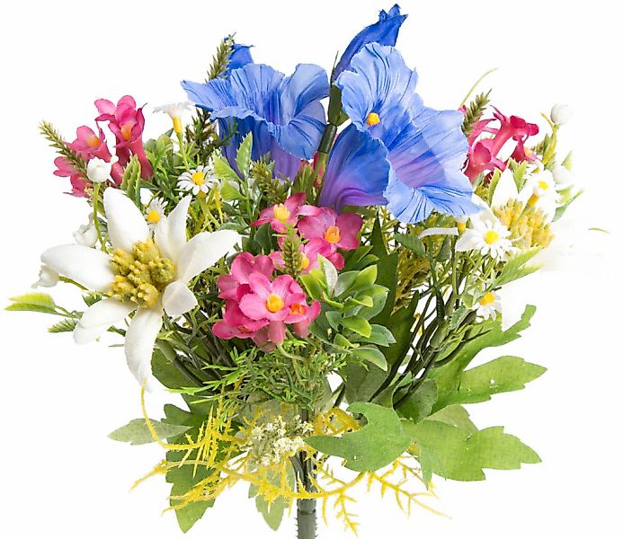 Botanic-Haus Kunstblume "Edelweiß-Enzian-Alpenrosenstrauß" günstig online kaufen