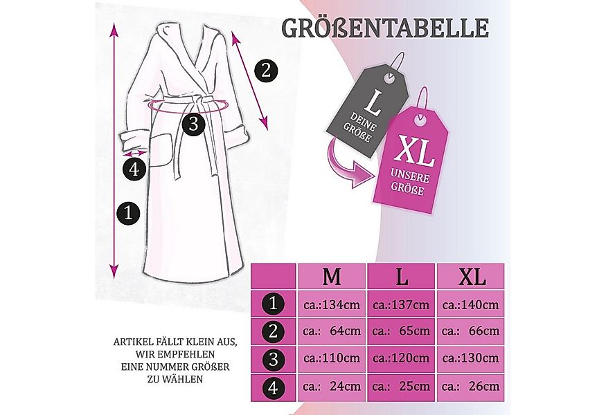 Bestlivings Damenbademantel Hausmantel Cozy, extra lang, Kuschelig, Kapuze, günstig online kaufen