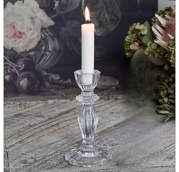Chic Antique Kerzenhalter Chic Antique Kerzenhalter mit Spitzenkante Glas 1 günstig online kaufen