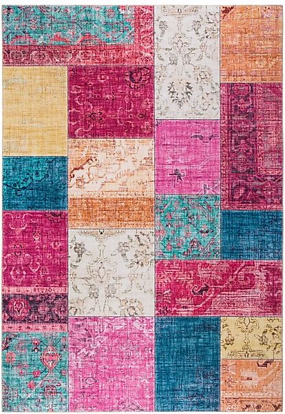LUXOR living Teppich »Prima 2«, rechteckig, 7 mm Höhe, Kurzflor, Patchwork günstig online kaufen