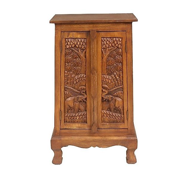 Oriental Galerie Mehrzweckschrank Schrank Dielenschrank Elefant Braun 80cm günstig online kaufen