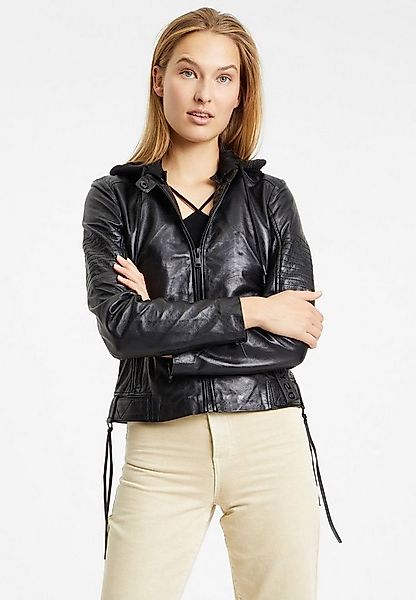 Mauritius Lederjacke »G2W Janin SF LOSV« mit abnehmbarer Kapuze und Kordelz günstig online kaufen