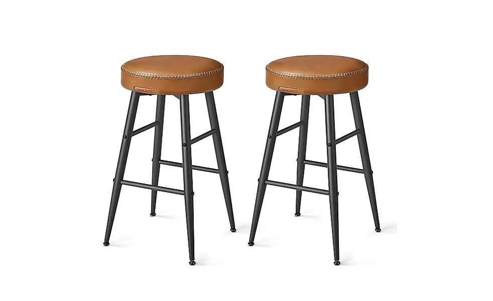 Barhocker 2er-Set   ¦ braun ¦ Maße (cm): B: 49,5 H: 63 Polstermöbel > Hocke günstig online kaufen