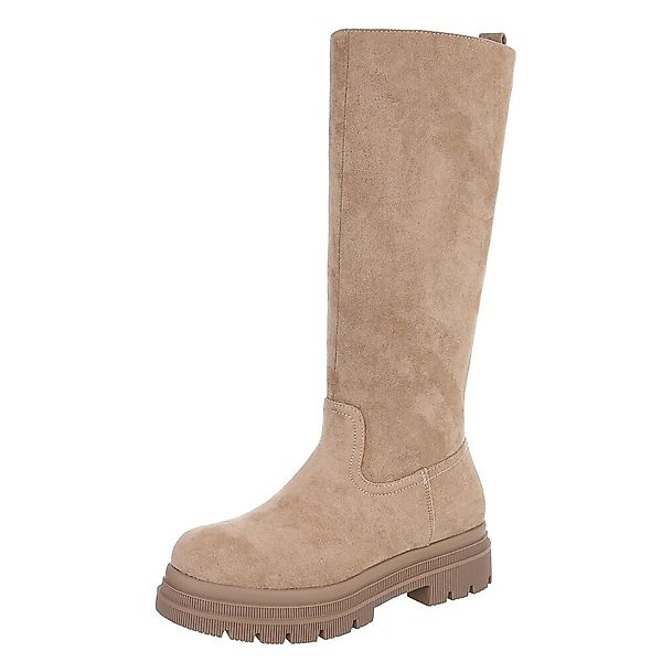Ital-Design Kniehohe Damenstiefel aus hochwertigem Material günstig online kaufen