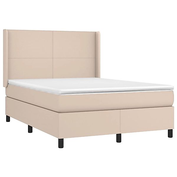 vidaXL Boxspringbett mit Matratze & LED Cappuccino-Braun 140x190cm 3139264 günstig online kaufen