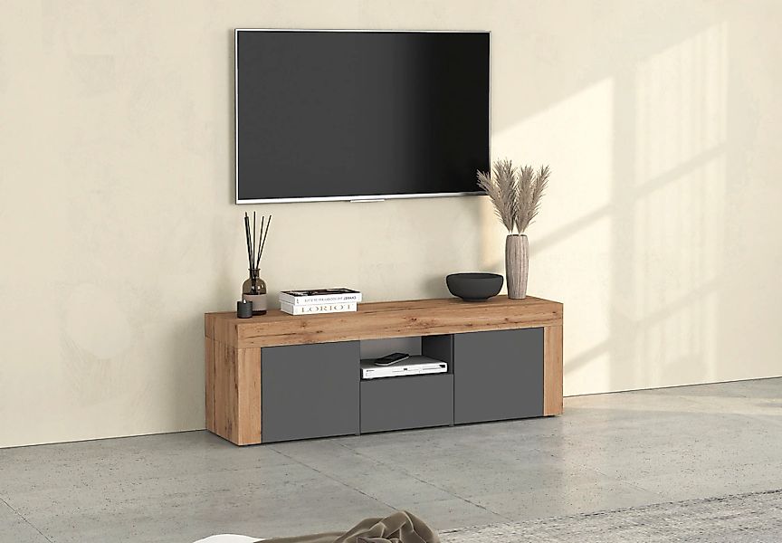 INOSIGN Lowboard "CHRONOS Breite 155 cm mit 2 Türen, 1 Schublade,1 offenes günstig online kaufen