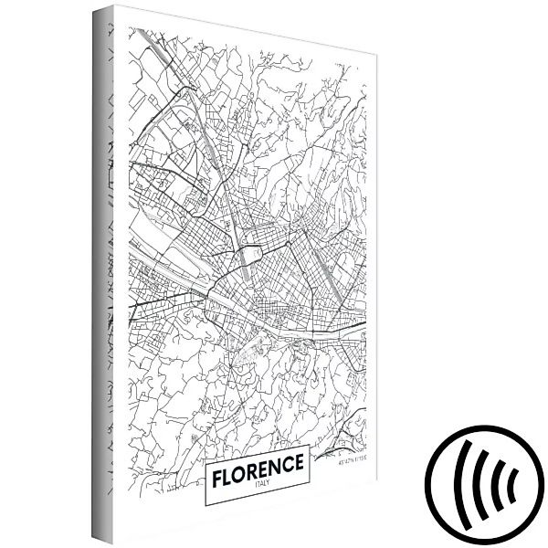 Bild auf Leinwand Florence Map (1 Part) Vertical XXL günstig online kaufen