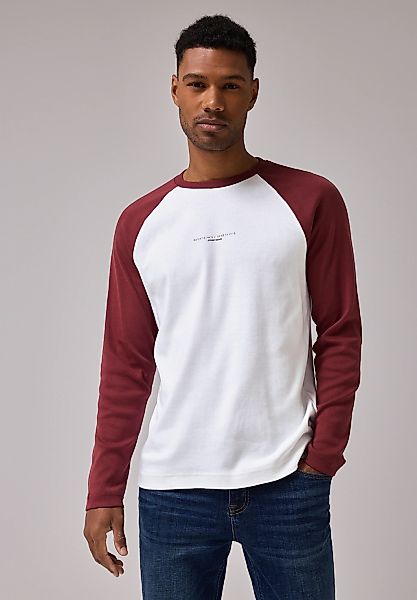 STREET ONE MEN Langarmshirt, aus reiner Baumwolle günstig online kaufen