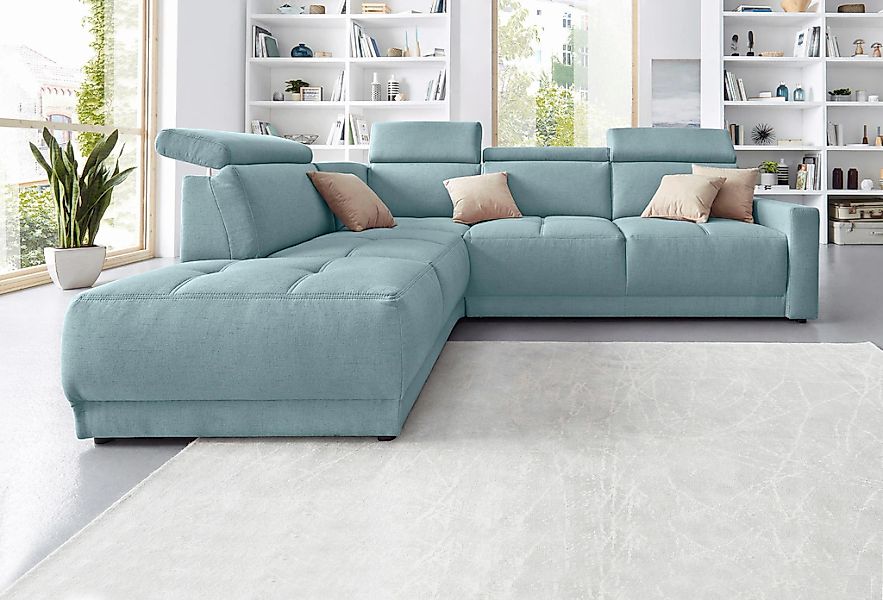 DOMO collection Ecksofa "Ava, moderne Sitzheftung mit toller Doppelnaht, ko günstig online kaufen
