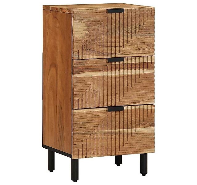 vidaXL Media-Regal Sideboard mit Regal Braun 40 x 33 x 75 cm Massivholz, 1- günstig online kaufen