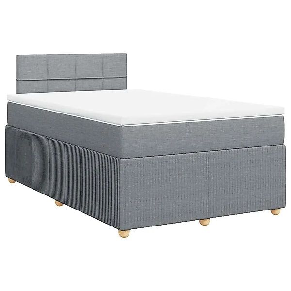 vidaXL Boxspringbett mit Matratze Hellgrau 120x190 cm Stoff 3289695 günstig online kaufen