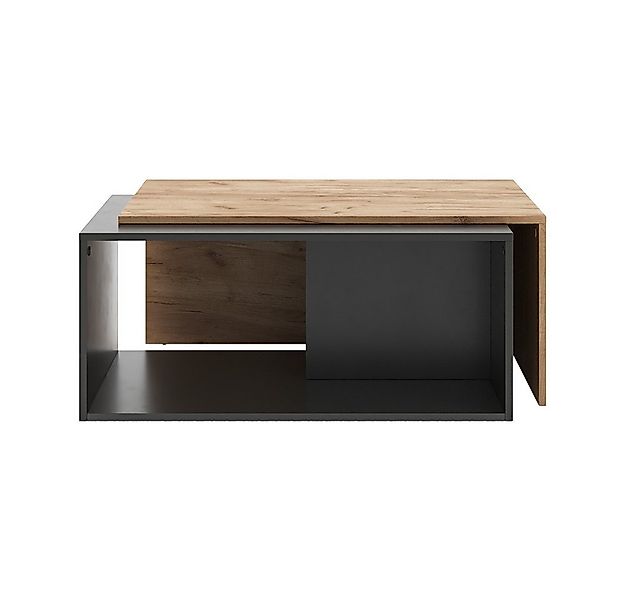 Vicco Couchtisch Paul, Anthrazit/Goldkraft Eiche, 90 x 48 cm günstig online kaufen