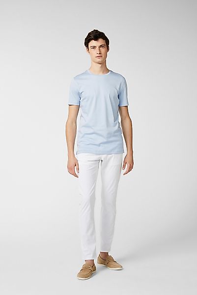 T-Shirt aus Schweizer Baumwolle mit Rundhals Slim Fit günstig online kaufen