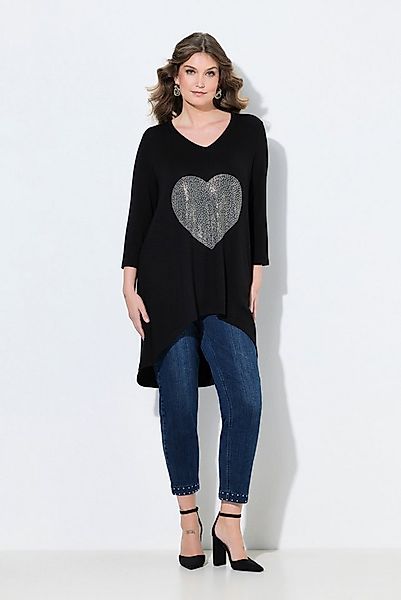 MIAMODA Longshirt T-Shirt A-Linie Ziernieten-Herz günstig online kaufen