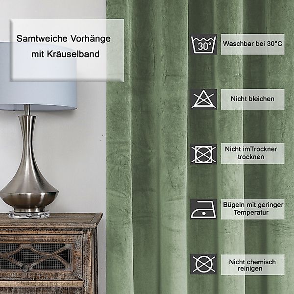 Haus und Deko Gardine Vorhang Kräuselband günstig online kaufen