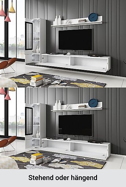 INOSIGN Wohnwand VERA I, Vitrinen Türanschlag links/rechts wechselbar, (Kom günstig online kaufen