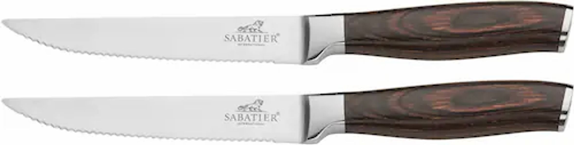 SABATIER International Steakbesteck, (Set, 2 tlg.), Pakka Holz Griffe günstig online kaufen