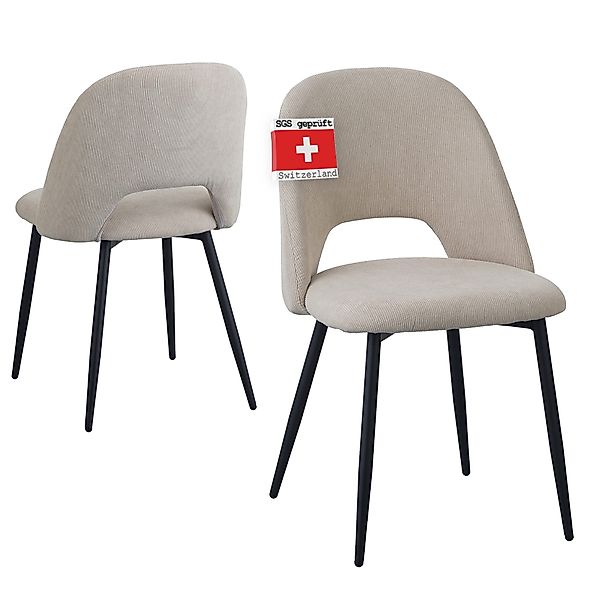 Albatros International Esszimmerstuhl Esszimmerstuhl SILVI Cord günstig online kaufen