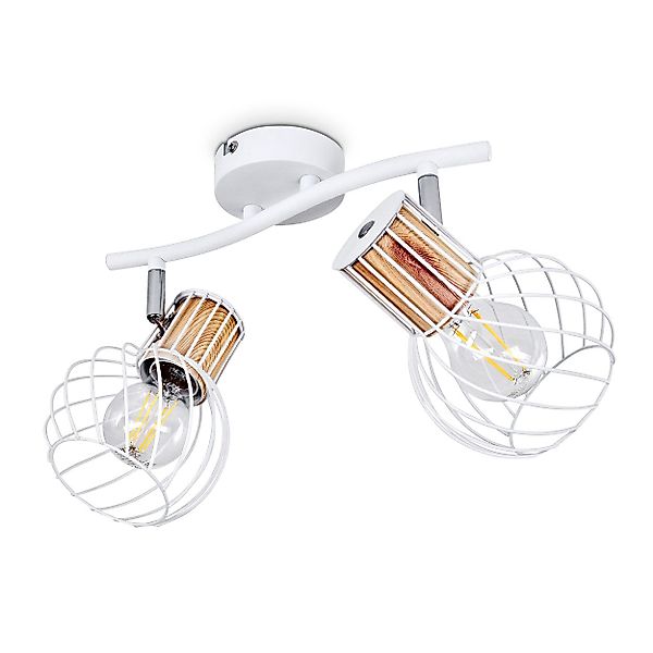 hofstein Deckenleuchte »Dezzo« Deckenlampe aus Metall/Holz günstig online kaufen