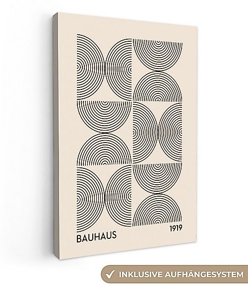 OneMillionCanvasses® Leinwandbild Bauhaus - Vintage - Modern - Schwarz - Ku günstig online kaufen