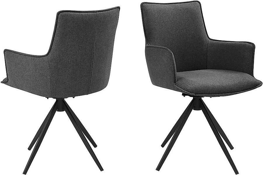 OTTO home Drehstuhl Amoreve (Set, 2 St), Strukturstoff, Metallgestell, 360 günstig online kaufen