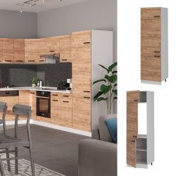 Vicco Kühlumbauschrank R-Line, Goldkraft Eiche/Weiß, 60 günstig online kaufen