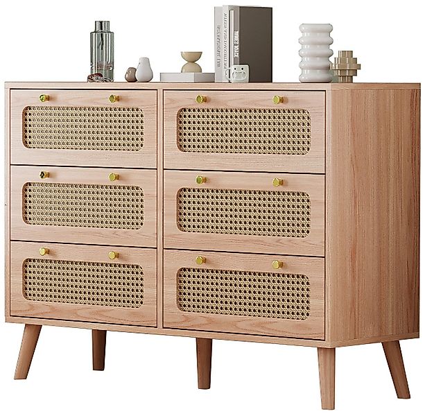 FUROKOY Sideboard Kommode Holz Mit rutschfesten Tischbeinen und Kippschutzv günstig online kaufen