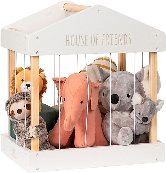 MUSTERKIND® Aufbewahrungsbox Plüschtier-BoxHouse of Friends, weiß/natur, günstig online kaufen