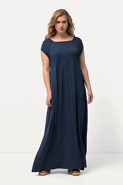 Ulla Popken Maxikleid Kleid A-Linie gesmokt günstig online kaufen