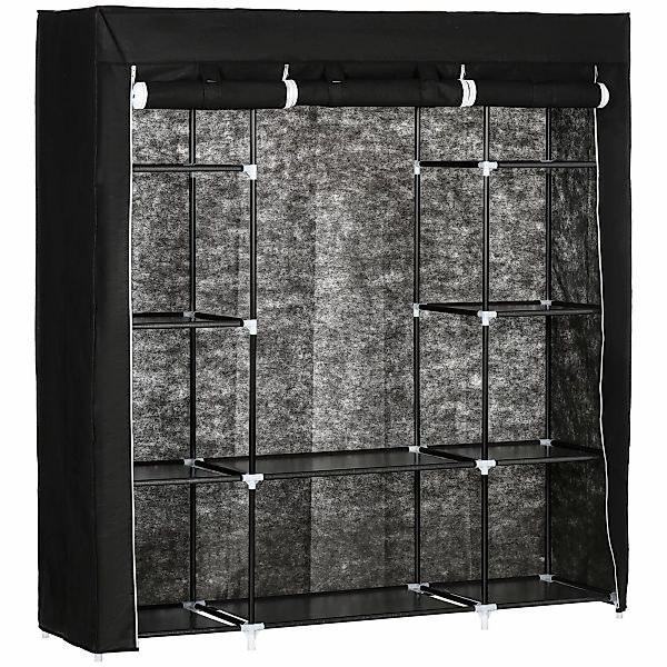 HOMCOM Kleiderschrank schwarz Edelstahl B/H/L: ca. 43x150x162,5 cm günstig online kaufen