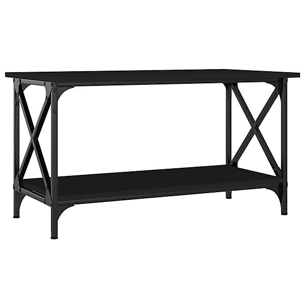 vidaXL Couchtisch Schwarz 80x45x45 cm Holzwerkstoff und Eisen günstig online kaufen