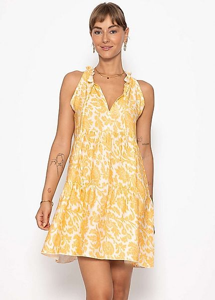 SASSYCLASSY Minikleid Sommerkleid mit Blumenprint für Damen Ärmelloses Klei günstig online kaufen