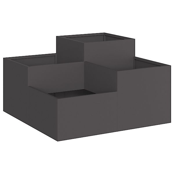 vidaXL Blumentopf Pflanzkübel 100x100x48 cm Schwarz günstig online kaufen