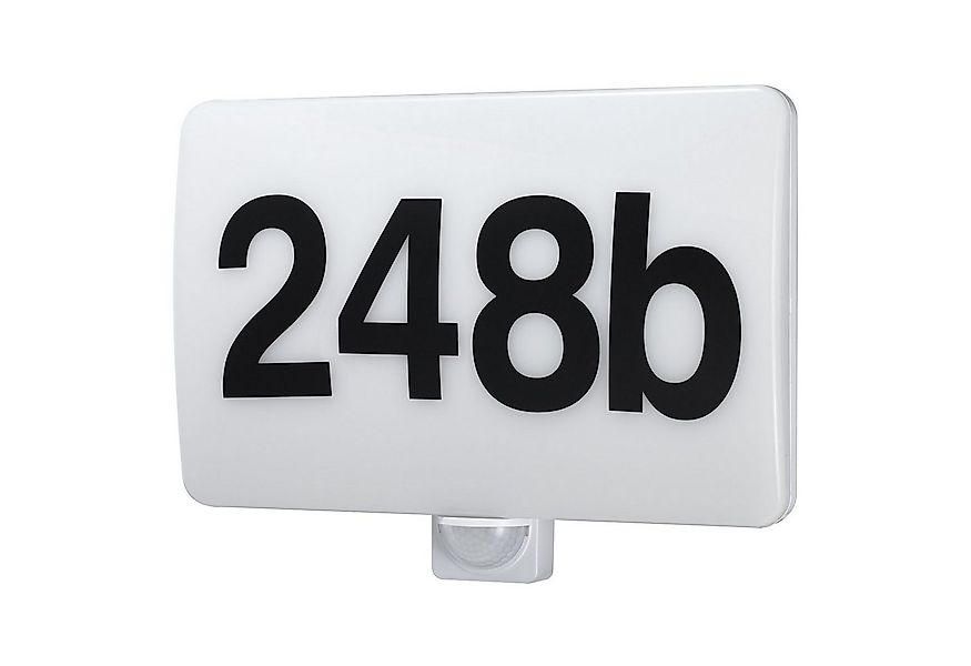 Maclean Hausnummer MCE466 W, LED Wandleuchte mit Hausnummer Bewegungsmelder günstig online kaufen