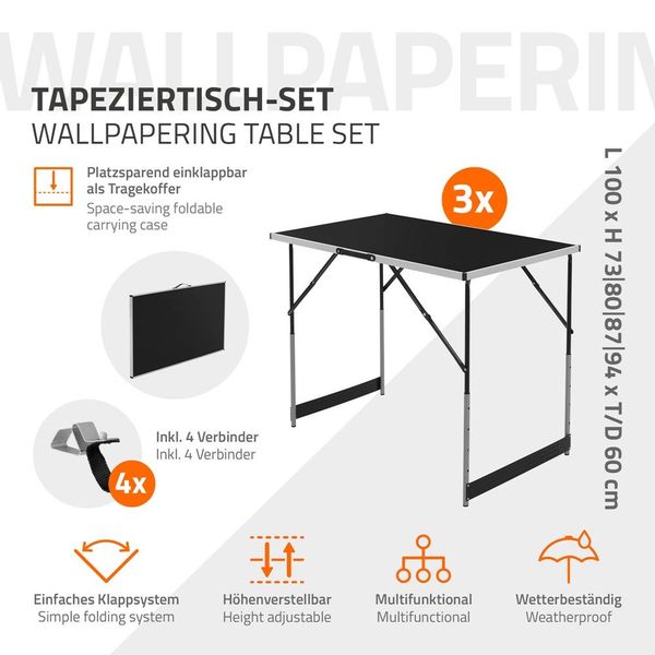 ECD Germany Tapeziertisch Multifunktionstisch Mehrzwecktisch Arbeitstisch günstig online kaufen