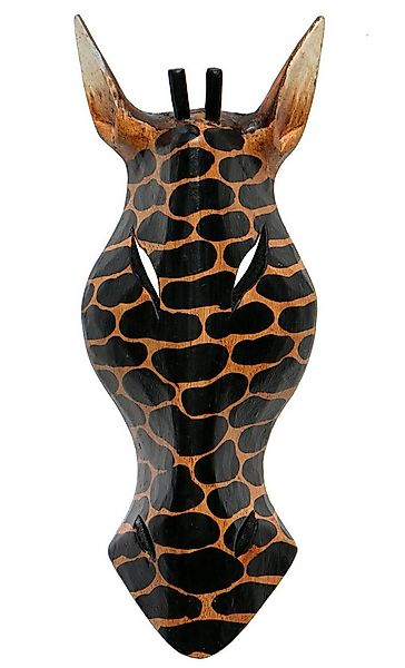 Wogeka Wanddekoobjekt Wand-Maske dunkle Giraffe 30 cm zum aufhängen Afrika günstig online kaufen