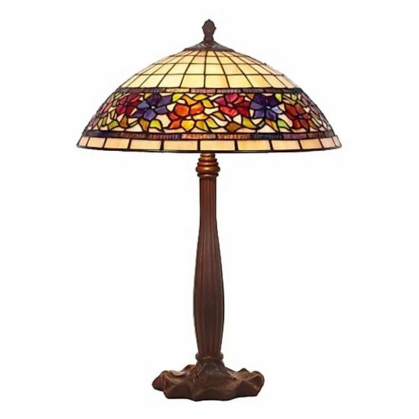 Tischlampe Flora, Tiffanystil, unten offen, Höhe 64 cm günstig online kaufen