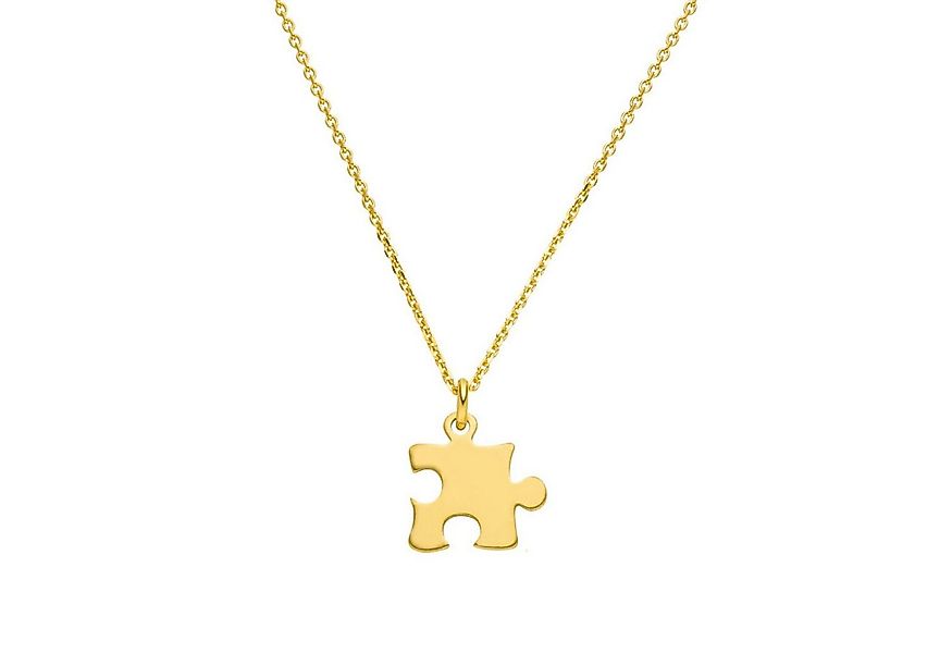 SCHOSCHON Kette mit Anhänger Halskette Puzzleteil 925 Silber vergoldet - Ke günstig online kaufen