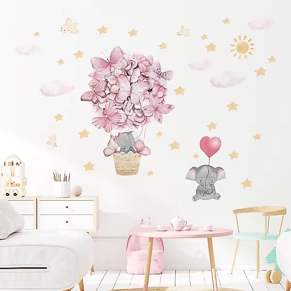 Montegoni Wandsticker Kinder Tier Dekoration (Elefant, günstig online kaufen