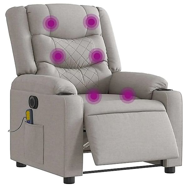 vidaXL Massagesessel Elektrisch Wolkengrau Stoff 3310260 günstig online kaufen