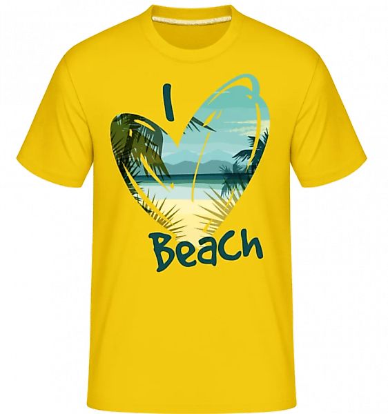 I Love Beach Heart · Shirtinator Männer T-Shirt günstig online kaufen