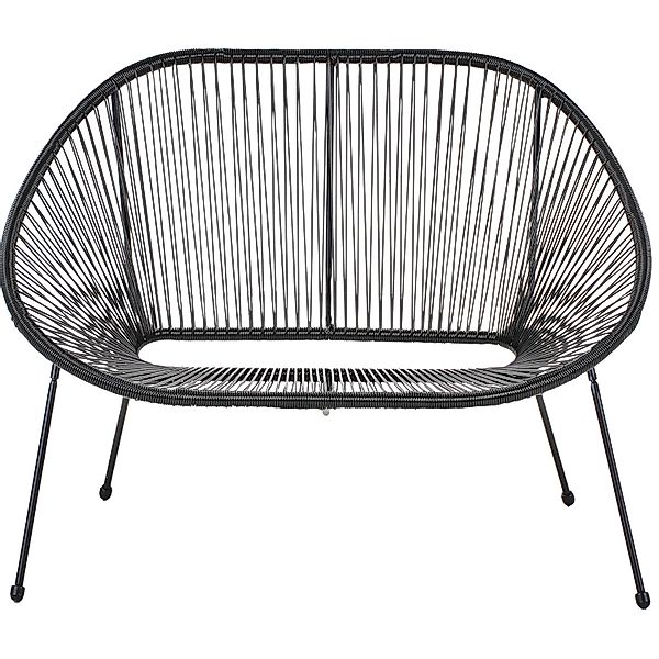 Beliani Gartenbank Schwarz 78x114x88 günstig online kaufen