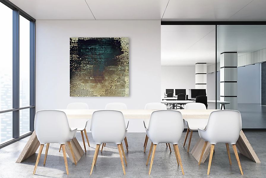 queence Leinwandbild »Golden Snake«, Abstrakt-Abstrakte-Kunst-Modern, (1 St günstig online kaufen