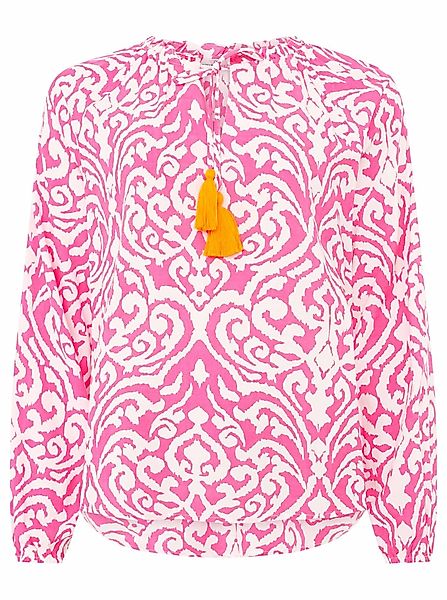 Zwillingsherz Schlupfbluse "Ornamente" Lamgarm, Ornament-Muster, Tasseln, günstig online kaufen