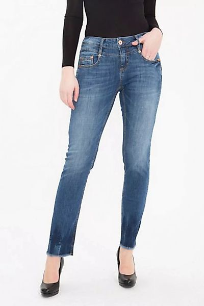 ATT Jeans 5-Pocket-Jeans Stella Stretch Denim im Straight Cut mit Fransensa günstig online kaufen