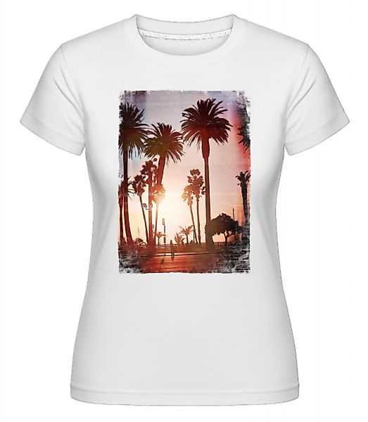 Palmen Promenade · Shirtinator Frauen T-Shirt günstig online kaufen