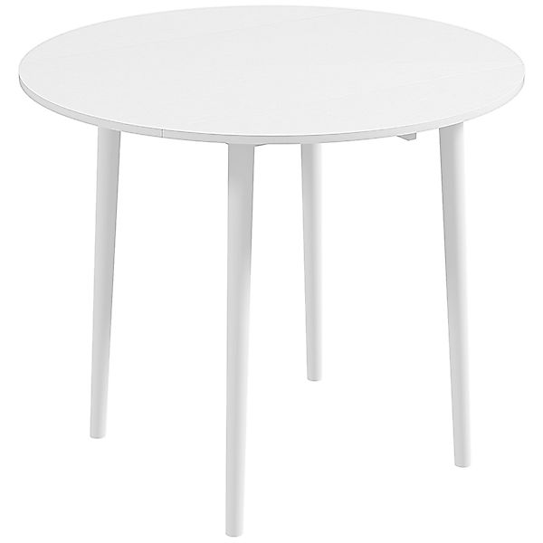 HOMCOM klappbarer Esstisch, runder Küchentisch Ø 89 cm für 4 Personen mit 2 günstig online kaufen
