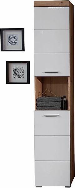 welltime "Avena" Badschrank mit 2 Türen & 1 Fach - (B/T/H) 37/31/190 cm günstig online kaufen