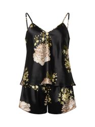 Orchibelle Shorty Satin Nachtwäsche-Set für Damen günstig online kaufen